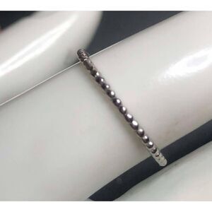 3561 Sterling silver signed 925 SU CH bead texture eternity band ring sz 7.5